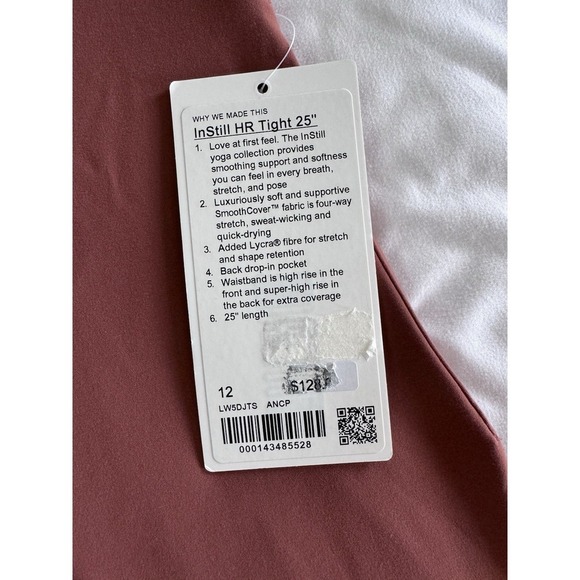 New Lululemon Instill HR tight 25" Leggings Size 12 LW5DJTS ANCP NWT - Picture 2 of 12